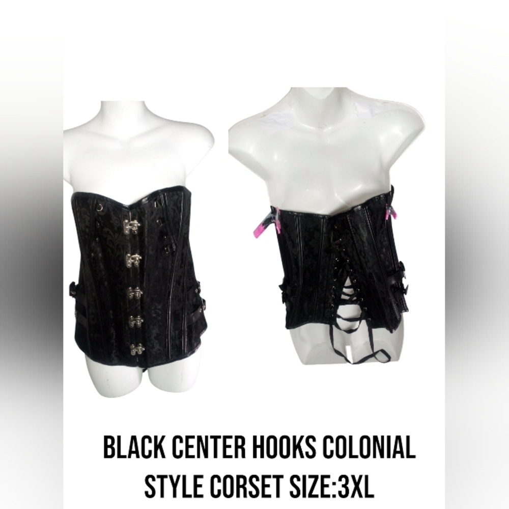 Black Colonial Style Corset 3XL